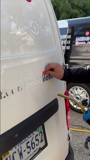 How to remove vinyl letter from a vehicle. #autodetailing #automobile #mobiledetail #car #diy