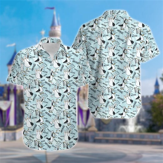 Finding Nemo Mine Mine Mine Seagulls Hawaii Shirt, Funny Seagulls Hawaiian Shirt, Sea Bird Summer Vacation Shirt, Nemo Beach Trip Party Gift - Etsy