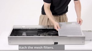 Range Hood 36 Inch Kitchen Hood Under Cabinet Range Hood, Ductless/Ducted Convertible, Stainless Steel Range Hoods, Slim Stove Vent Hood 36 Inch