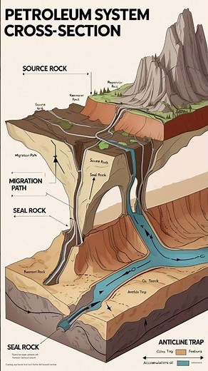 How Rock Layers Trap Oil 🪨 Petroleum Geology in Seconds #shorts