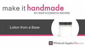 17 reactions | Get started with lotion making by learning how to use lotion bases. This video walks you through the basics of working with lotion bases and adding fragrance to customize your lotion. We provide a simple recipe so you can easily make four jars of lotion. | Wholesale Supplies Plus | Facebook