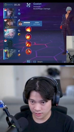 2M views · 21K reactions | Gusion 90k match winrate 100%  #react #reactionmlbb #memes #mobilelegends #gusion #gusionmlbb #gusion9k #gusionwr100persen #bug #bugwinrate #bugmlbb #memesmlbb #empaction #emperor #jonathanliandi | Jonathan "Emperor" Liandi | Facebook