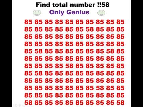 99% Fail.... Genius Find Hidden Number 58