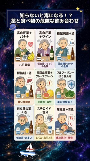 知らないと毒になる！？薬と食べ物の危険な飲み合わせ #薬の飲み合わせ #薬と食べ物 #薬の知識