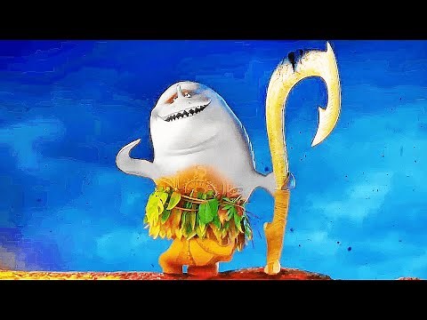 Maui Turns Into A Shark Scene | MOANA (2016) Movie CLIP HD