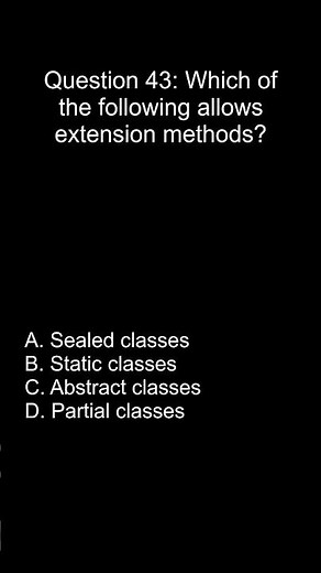 .NET Programming Interview Question #43| C# MCQ for Practice