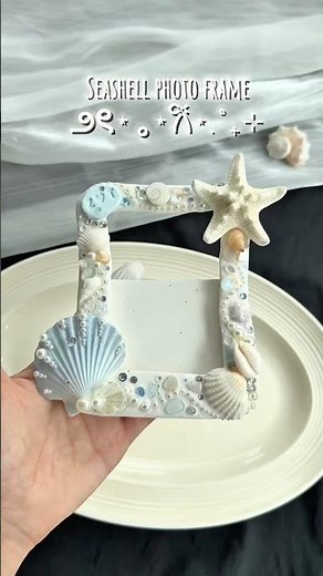 DIY Seashell photo frame with me 🌊