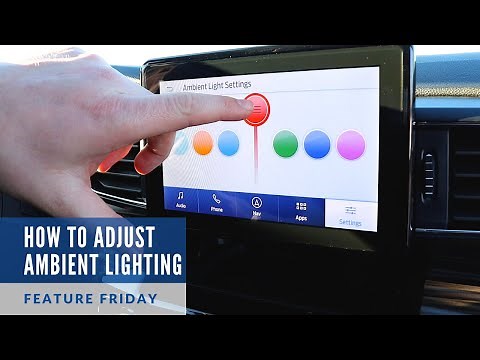 How to Adjust Ambient Lighting in Your Ford | Feature Friday