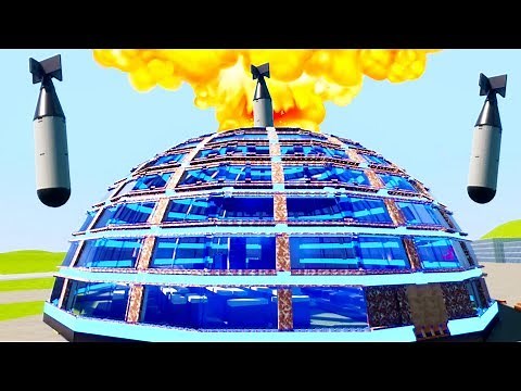 Biodome Gets Nuked By Bricksburg - Brick Rigs Best Workshop Creations Lego Game