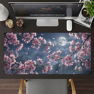 Blossom Moon Desk Mat, Custom Mouse Pads, Gamers Mouse Pad Decor, Unique Gaming Mousepads, Large/x-large, 4mm Thick - Etsy Canada