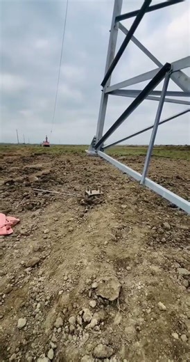 Transmission line Installation #windenergy #renewableenergy #transmission #current #voltage #learn