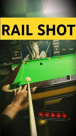 How to Pot Like a Pro: Tight Cushion Rail Shot Mastery! 🎱🔥 #SnookerTips #RailShot #CueBallControl