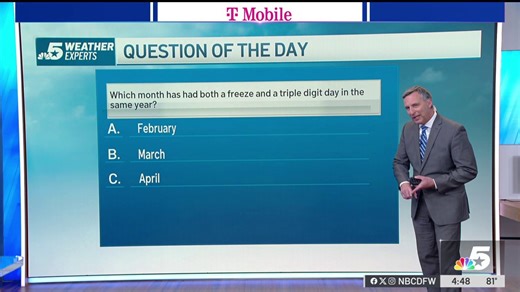 Weather Quiz: Opposite temps