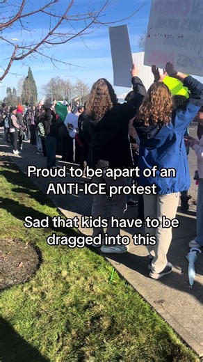 Peaceful ICE protest, some people still got hurt but not bad #protest #ice #kids #support #life