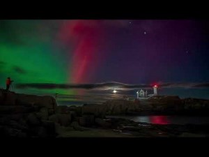 Nubble Light Timelapse Northern Lights (Credit Ron S Risman) WOW!!!