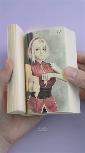 Sakura Flipbook Animation 🌸 Wait for the reveal… #shorts #flipbook