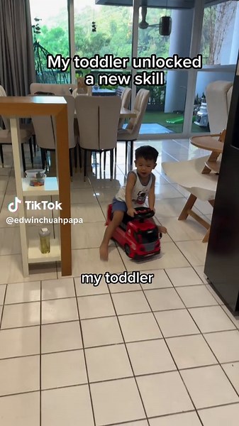 Children don’t wait until they’ve mastered a movement before trying it. They experiment first, then let their brains figure out what worked. That’s why some of their biggest “skills” look completely accidental to us. #toddler #parenting #dadlife