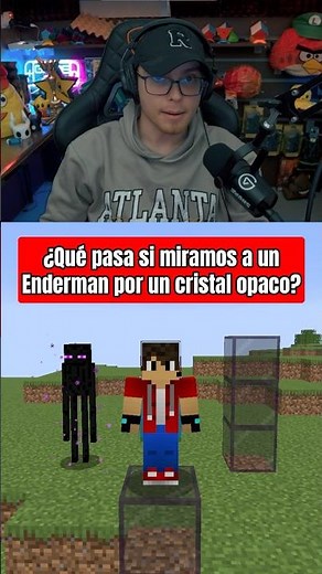 🤔 What HAPPENS if we LOOK at an ENDERMAN through an OPAQUE GLASS in MINECRAFT? 👁️ #shorts