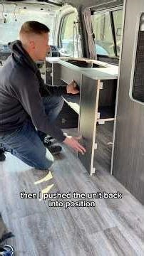 Installing cabinets and units into the campervan #camper #campervan