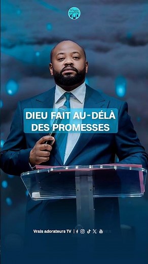 Pasteur Moise Mbiye - Dieu fait au delà des promesses