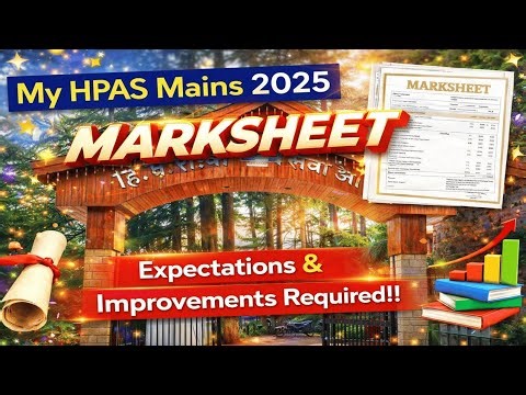 Marklist of My HPAS Mains 2025 || Improvements Required for 2026 Attempt