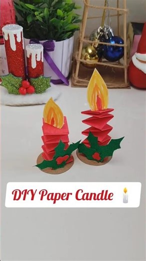 Handmade DIY paper candles✨🕯️#rainbowthreads03 #diy #craft #diyideas #christmascrafts #papercraft