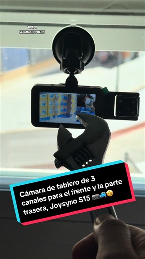 Cámara de tablero de 3 canales para el frente y la parte trasera, Joysyno S15 cámara de seguridad #tablero #camara #coche #salpicadero #seguridad