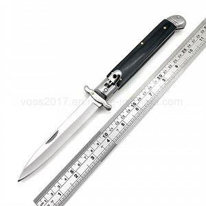 [Hot Item] 11 "Black Wood Akc Italy Automatic Knife Stiletto Switch Blade Knives