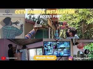 Installation of CP plus Ip cameras near Puttur, Karnataka.