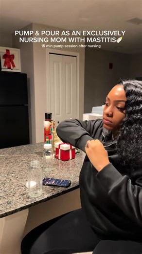 Robreaylle Amé’re on Instagram: "Pump and pour as an exclusively nursing mom with mastitis🍼✨"