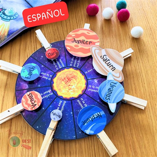 Solar System Learning Matching Activity for Kids SPANISH Version, Planets Printable Outer Space Homeschool Resources, INSTANT DOWNLOAD Pdf - Etsy