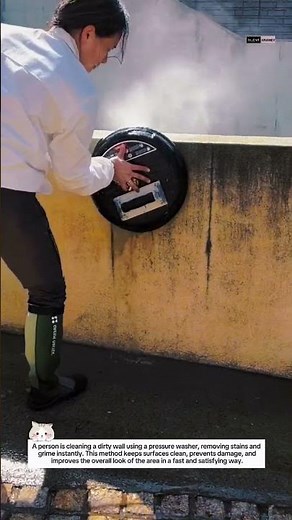 Satisfying Wall Cleaning with Pressure Washer | Instant Dirt Removal!