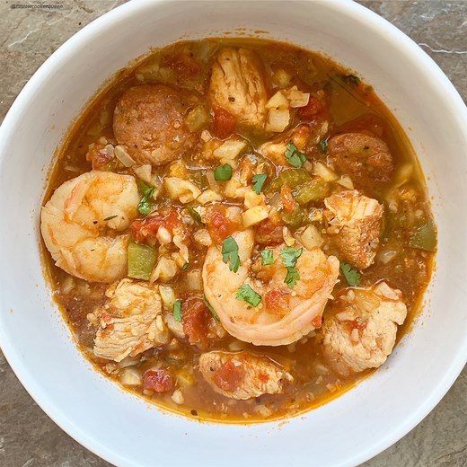 Slow Cooker Low-Carb Jambalaya   VIDEO