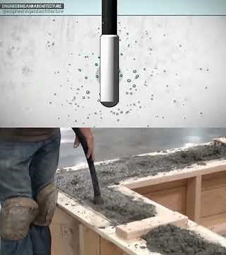 Concrete vibrating machine.