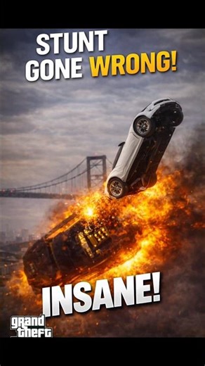 GTA 5 Stunt Gone Wrong 😱 Crazy Car Explosion Ending! #shorts