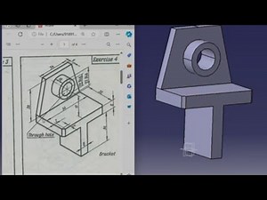 Catia V5 Tutorial: Beginner Drawing Exercise 4