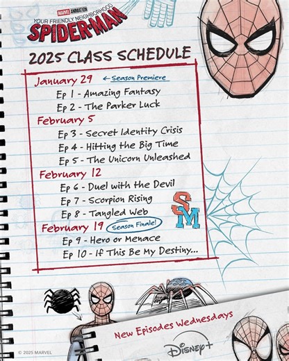 Your Friendly Neighborhood Spider-Man Episode Schedule Released