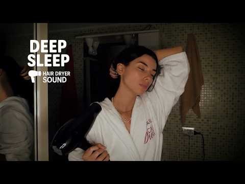 Fall Asleep Fast: Warm Hair Dryer Sound for Stress Relief - No Middle Ads