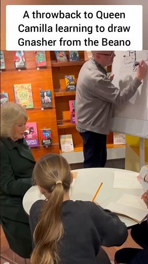 #QueenCamilla learning to draw Beano Character: Gnasher #shorts