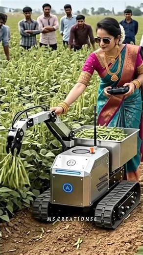Future of Farming AI Robot Harvesting Crops!🌾You will be shocked to see how this small robot work...