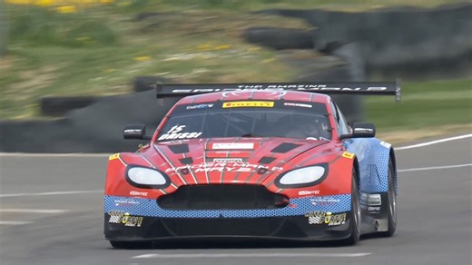 Is this the best livery from #82MM? The Spider Man-themed Aston Martin V12 Vantage stole the show during the GT3 demonstration. As well as looking great, it sounded pretty perfect too! #AstonMartin | Goodwood Road & Racing
