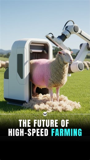 Alien | Tech Gadgets | Meet the high-speed autonomous shearer. 🚜 This AI-powered concept claims to shear a sheep in seconds with zero stress. But that pink... | Instagram