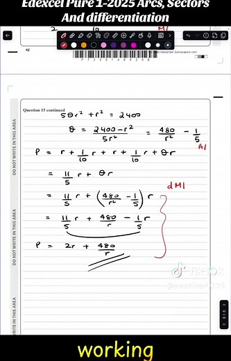 Edexcel Maths A Level June 2025 Paper 1 Question 15