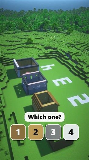 Which house would you live in? 1, 2, 3 or 4 🏠 #minecraft