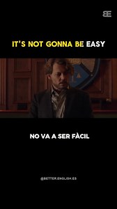 💪 It's not gonna be easy = No va a ser fácil Esta expresión, "It's not gonna be easy", se traduce como "No va a ser fácil". Se utiliza para indicar que algo requerirá esfuerzo y perseverancia. Ejemplos: "We have to climb that mountain tomorrow. It's not gonna be easy. (Tenemos que escalar esa montaña mañana. No va a ser fácil.)" "Starting a new business during a recession? It's not gonna be easy. (¿Empezar un nuevo negocio durante una recesión? No va a ser fácil.)" "Convincing them to change th