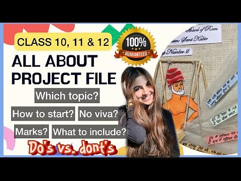 How to start with Project File? Project file ideas, project cover page | CBSE Class 10, 11 & 12