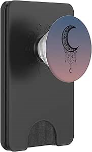 Beautiful Black Crescent Moon Dreamcatcher Silhouette PopSockets PopGrip: Swappable Grip for Phones & Tablets PopSockets PopWallet for MagSafe