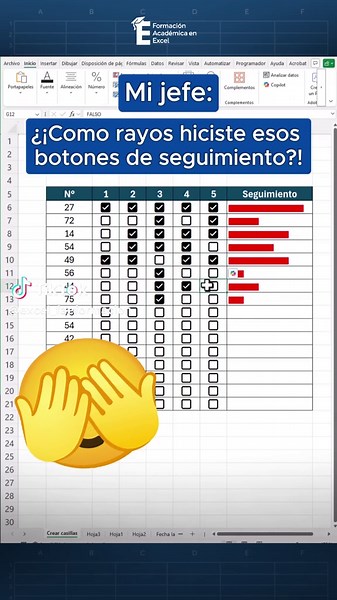 Botones de seguimiento en Excel con solo unos clics. 🤓📌 #excel #exceltutorial #exceltips #excelbasico