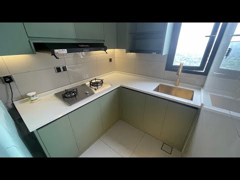 HPL Kitchen Wall Unit,Base Unit & Quartz Stone Table Top Installation