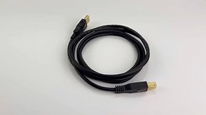 AmazonBasics USB-2.0-Kabel kompatible mit Drucker, Typ A auf Typ B, mit vergoldeten Anschlüssen, 3 m, Schwarz
